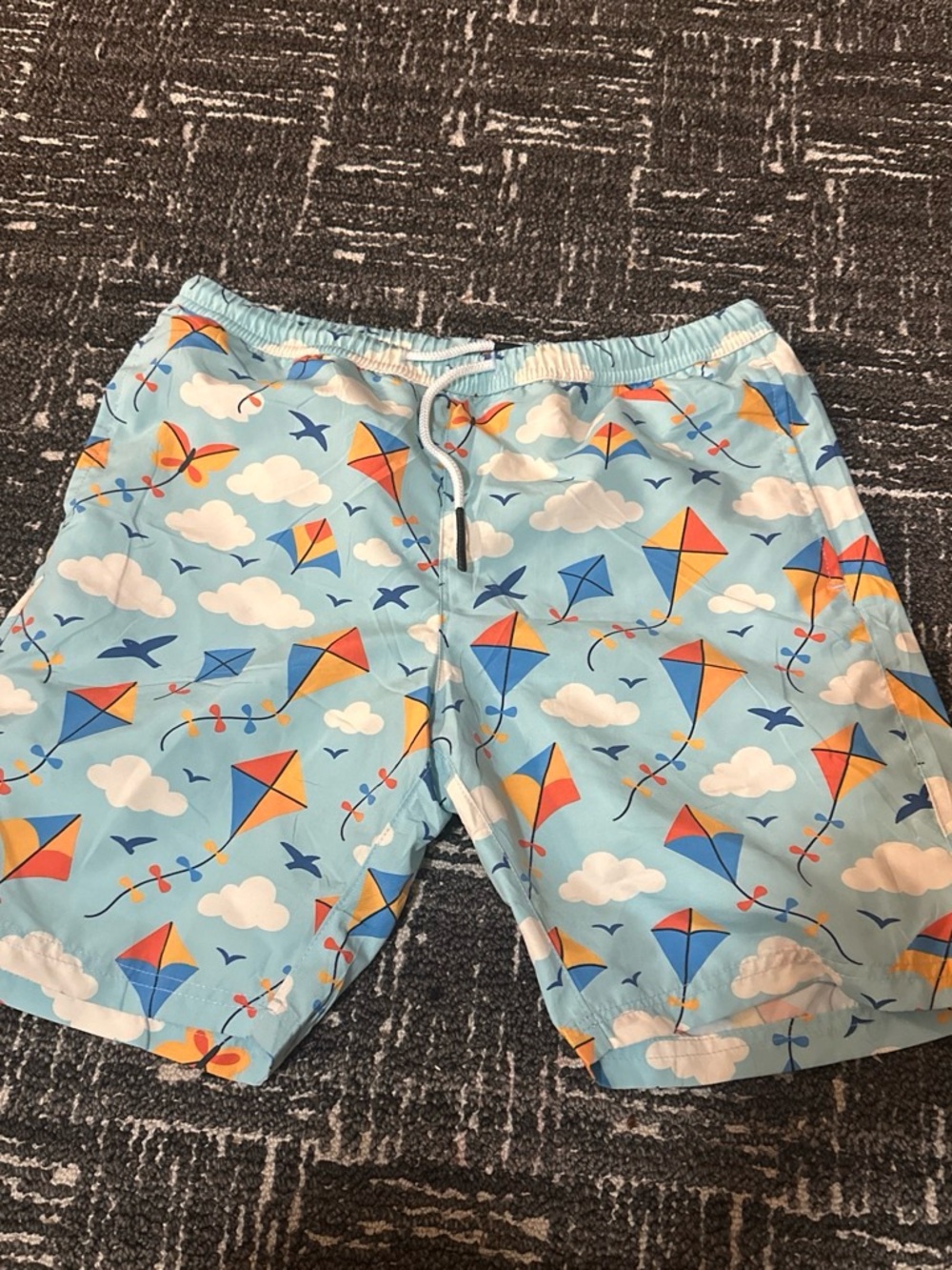 Kids Light Blue Kite-Print Swim Bikini Bottoms